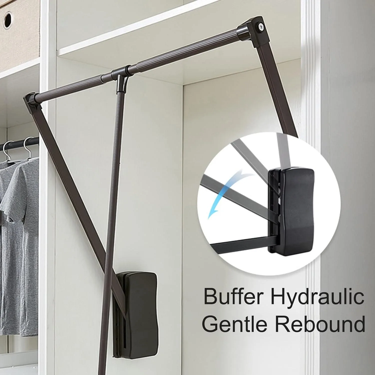 옷장 풀다운 행거 조절식 리프트 로드 수납 공간 절약 옷장 수납 옷걸이