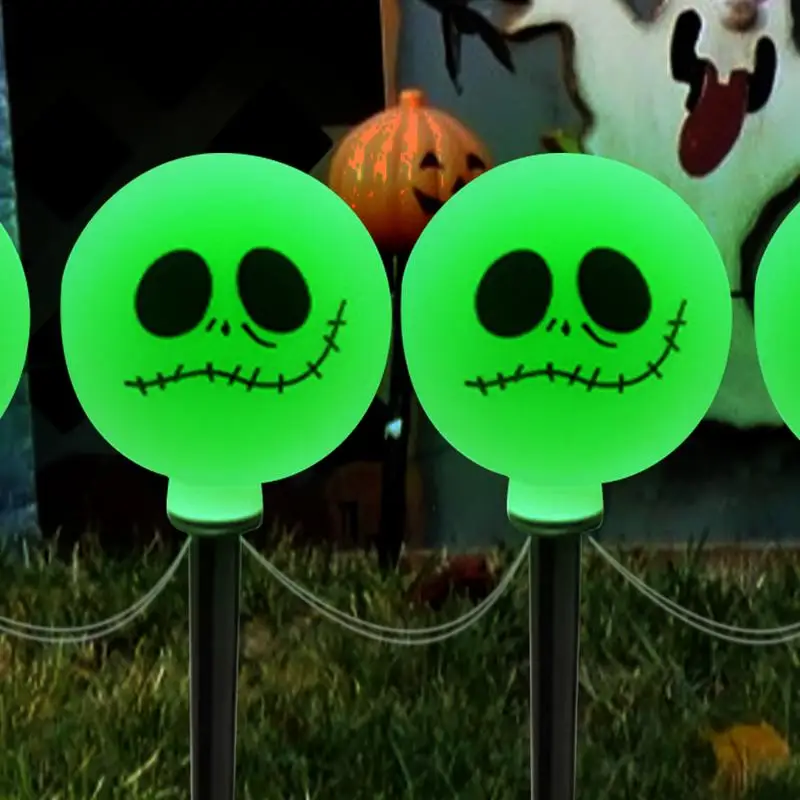 Halloween Solar Pathway Lights Waterproof Ghost Pathway Lights Halloween Solar Lights Outdoor Halloween Decorations Halloween 4