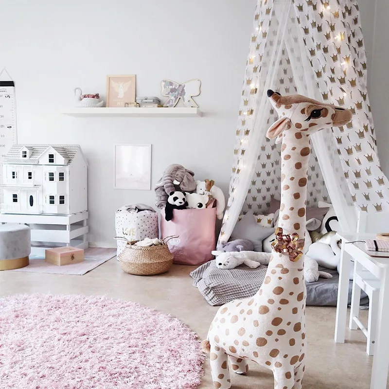 85cm Big Size Cute Giraffe Plush Toys Simulation Animals Giraffe Stuffed Doll Kids Room Bed Decor Child Gifts 3