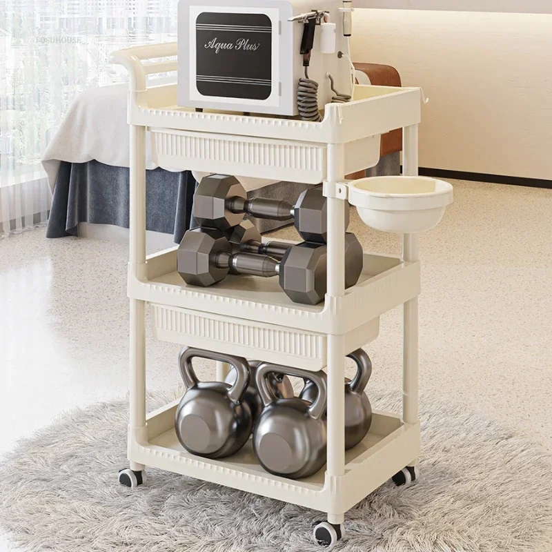 Multi Layer Storage Trolley Beauty Reception Trolleys Special Storage Rack Hairdressing Barber Shop Salon Trolleys For Furniture