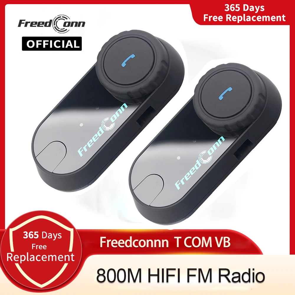 Motorcycle Helmet Bluetooth Headset Intercom Headphone FM Intercomunicador 6 Riders Music Share Freedconn TCom VB for Motorcycle