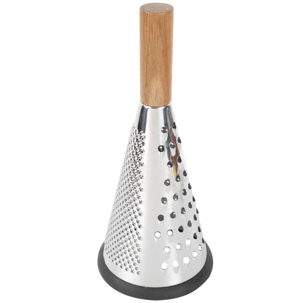 

Kitchen Metal Cheese Grater Portable for Home Garlic Peeler Household with Handle Cone-shaped Onion Manual