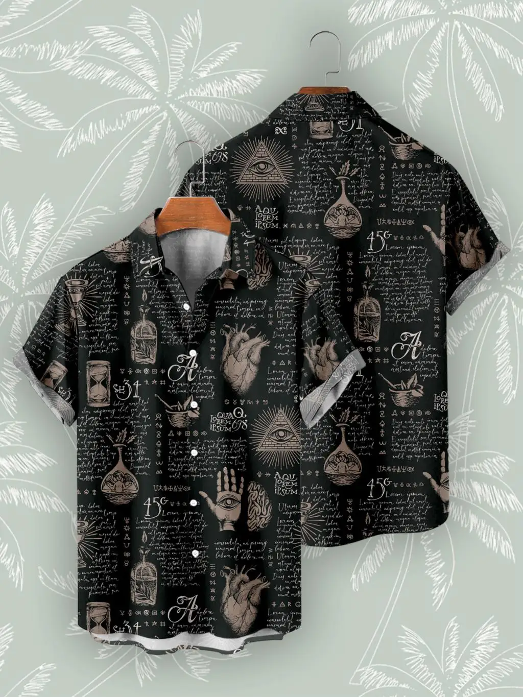Casual Short Sleeved Shirt Hawaiian Shirt Short Sleeved Shirt Hawaiian Shirts For Men's Skull Summer Casual Short Sleeve Y2k Oversized Streetwear Vintage Beach Tops Clothing