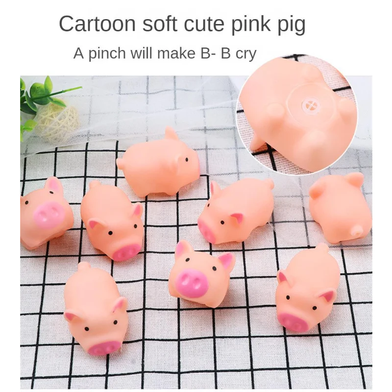 

Cute Pig Toys Pink Screaming Rubber Pig Pet Toys Squeak Squeaker Chew Gift Training Funny Toy Pet Supplies
