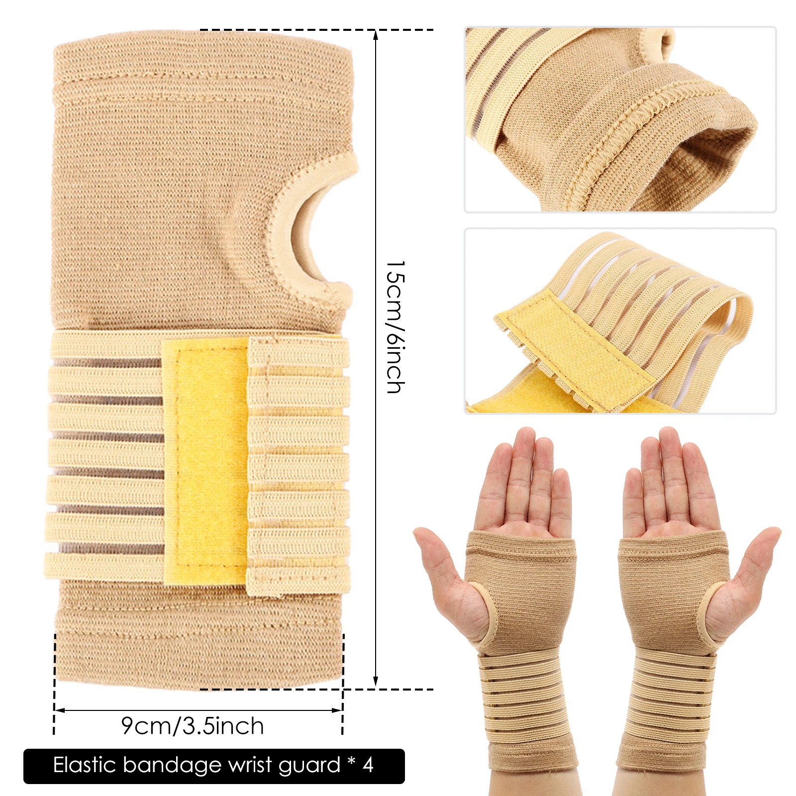 2/4PCS Sports Safety Wristband Elastic Bandage Wrist Guard Support Arthritis Sprain Band Carpal Protector Hand Shaping Sweatband wrist brace wrist guard wrist straps wrist support wrist support band wrist sweat wristbands wrist sweatband elastic bandage support
