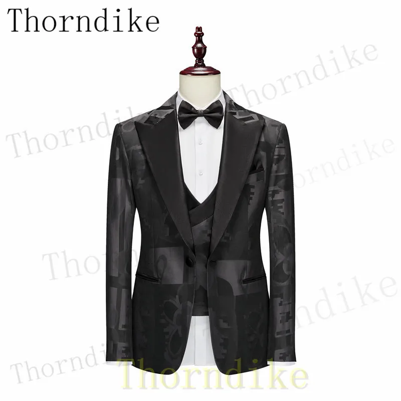 Formal Suit Thorndike 3 Pcs Set Blazers Jacket Pants Vest Men's Casual Business Groom Wedding Suits formal suit