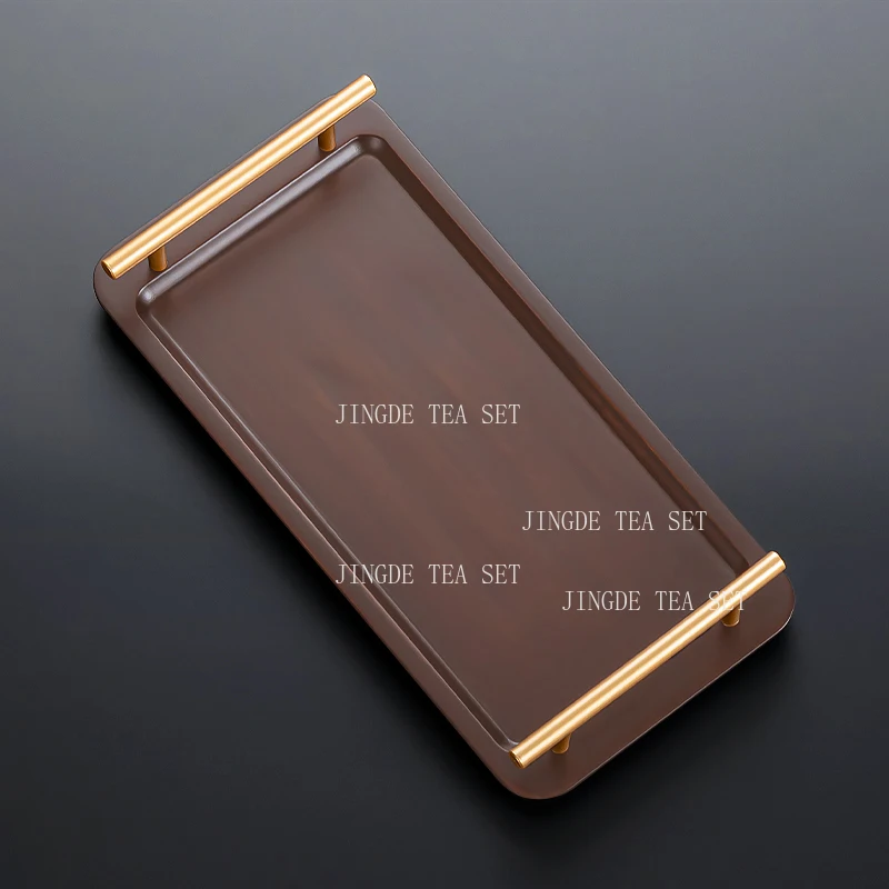 Handheld Tea Tray Household Bamboo Tray with Handle Chinese Style Tea Tray Teapot Trays Living Room and Office Small Tea Trays