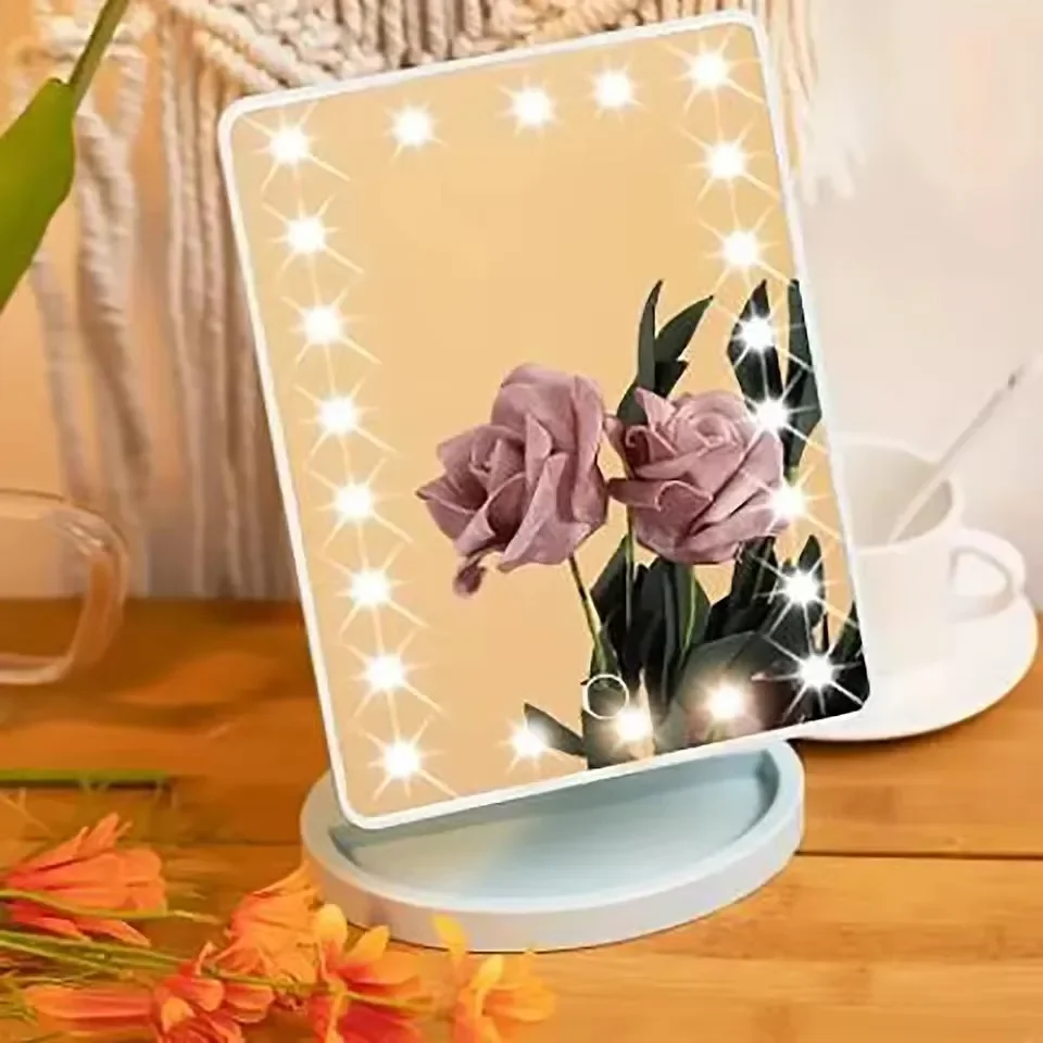 LED touch screen makeup mirror 1pc