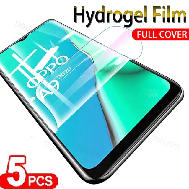 5-Pack Clear Hydrogel Screen Protectors for Oppo Reno 10, 9, 8, 7, 6 Pro Plus Lite Z T SE 5G