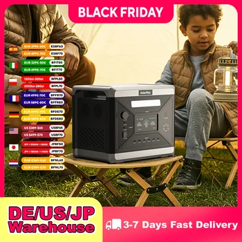 SOLARPLAY Q2501 Portable Power Station 2160WH LiFePO4 Battery with 2400W (4800W Peak) AC Output Solar Generator for Garden Party