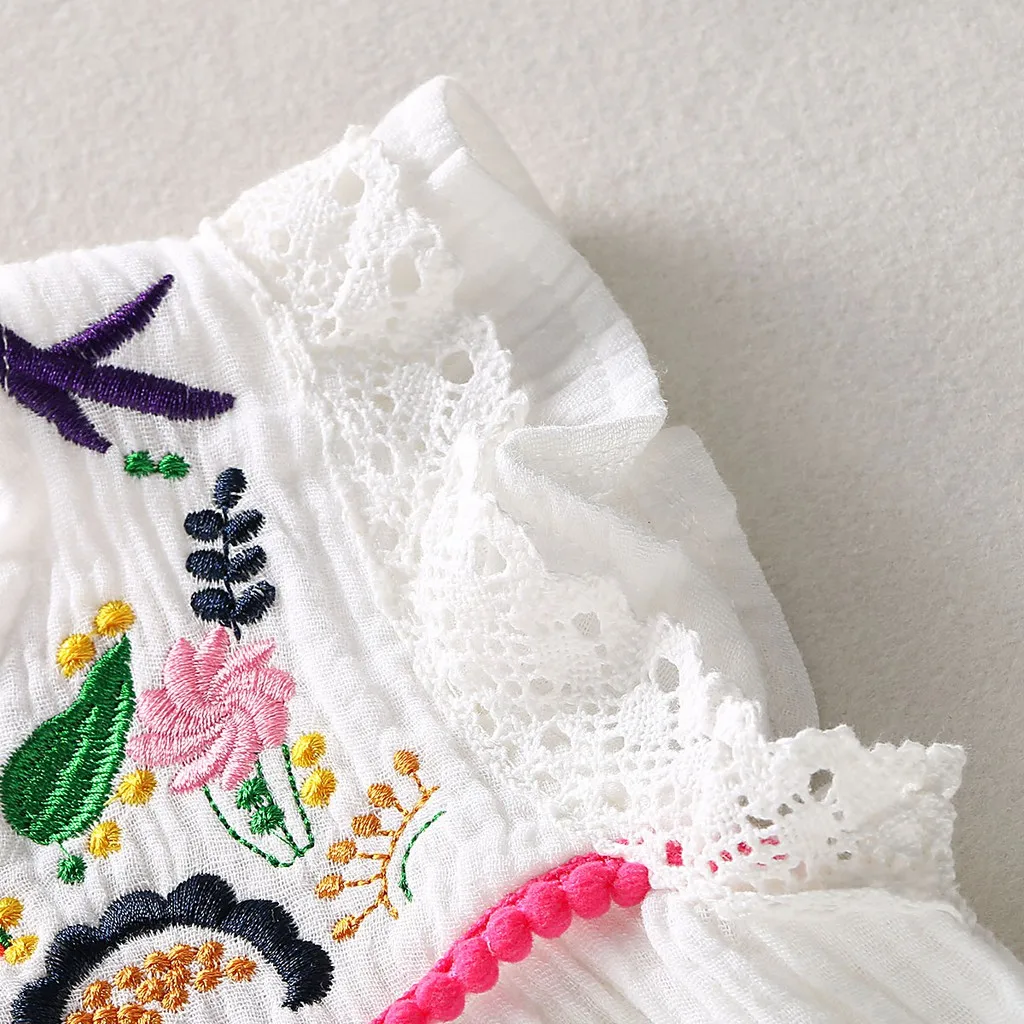 Baby Embroidered Linen Dress 5