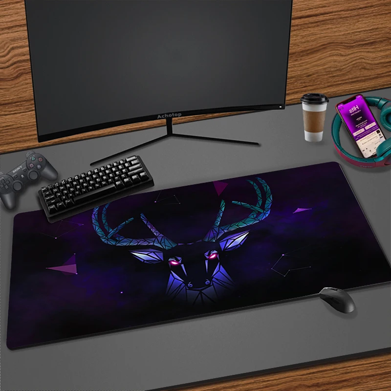 

Игровой коврик с рисунком оленя, коврик для мыши, игровые коврики для мыши для ПК, кабинета, игр, офисные аксессуары, резиновый Настольный коврик для компьютерного стола, коврик для клавиатуры