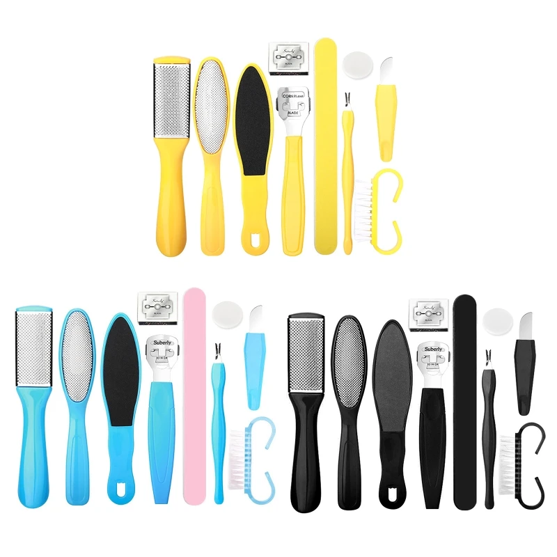 

8PCS Stainless Steel Foot File Pedicure Deadskin Callus Remover for Adults