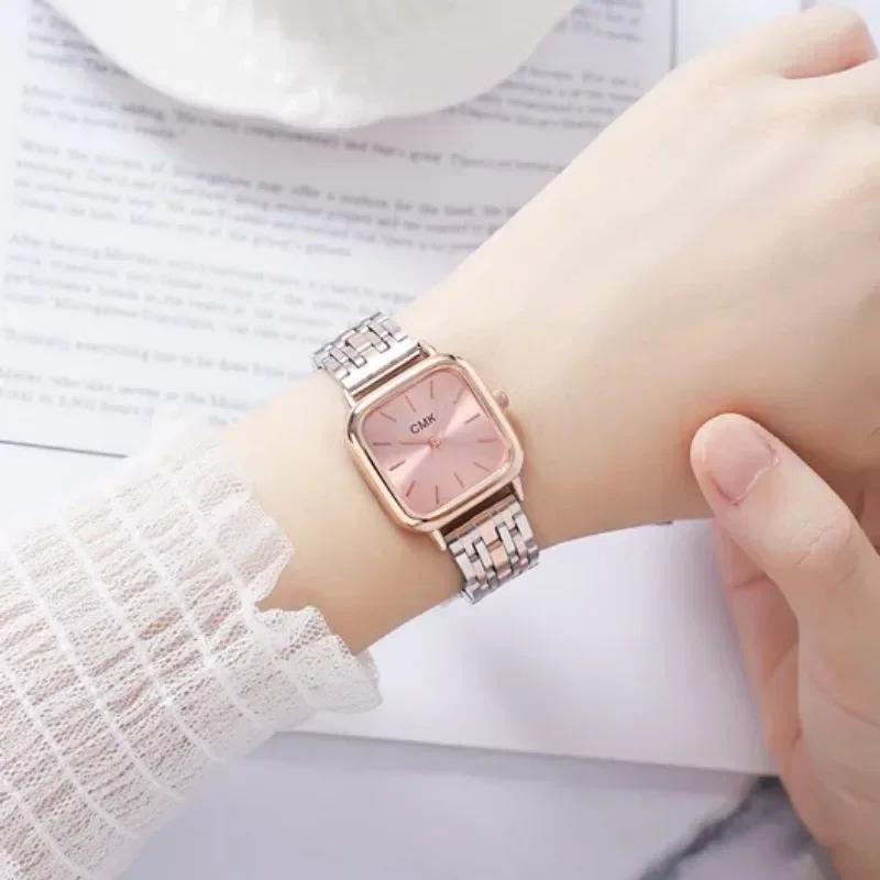 Stainless Steel Bracelet Watch Women Fashion Minimalist Temperament Small Square Quartz Wristwatch women watches
