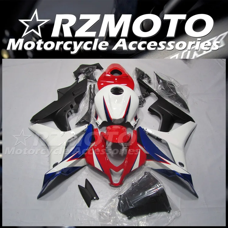 

4 подарка, литьевая пресс-форма, новинка, ABS Мотоциклетный фотокомплект, подходит для HONDA CBR600RR F5 2007 2008 07 08, комплект кузова, синий, красный