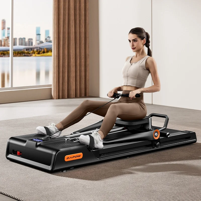 Indoor Foldable Four in One Rowing Machine Fitness Pulling Machine Waist Goat Chair Folding Treadmill
