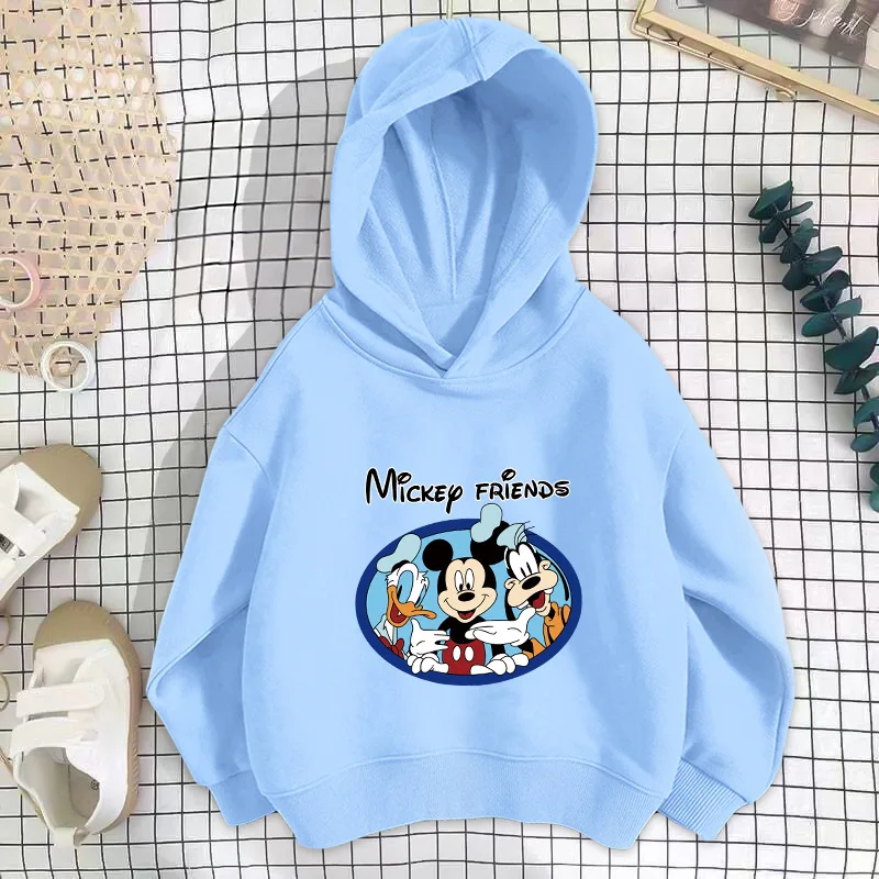 Fall Girls Fashion Disney Cartoon Hoodie Spring Kids Casual Minnie Mickey Mouse Costume Little Girls Boys Toddler Princess Coat