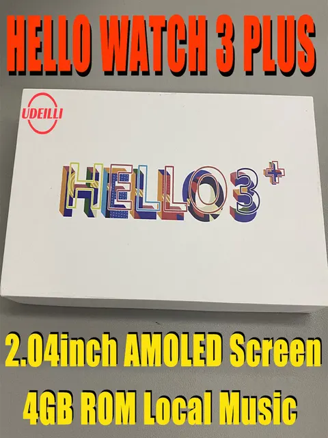 Hello Watch 3 AMOLED Men Smart H11 Ultra Actualizado Pantalla Completa  Smartwatch Titanio Con Brújula NFC 4GB ROM