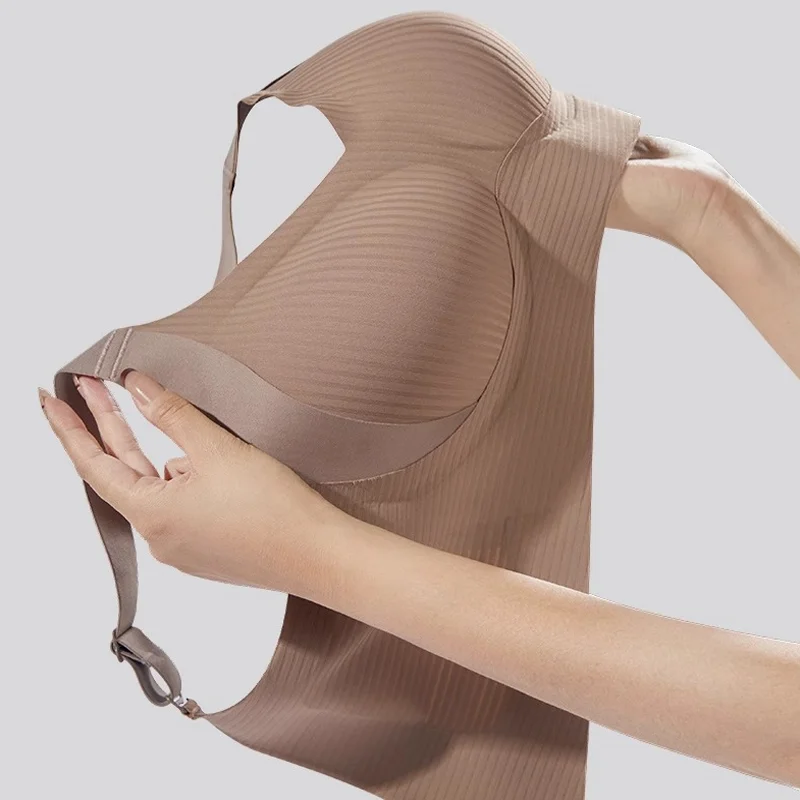 Soft-supported Seamless Bra For Women Push Up Lingerie Gather Side Breast Wireless Beautiful Back Underwear 6