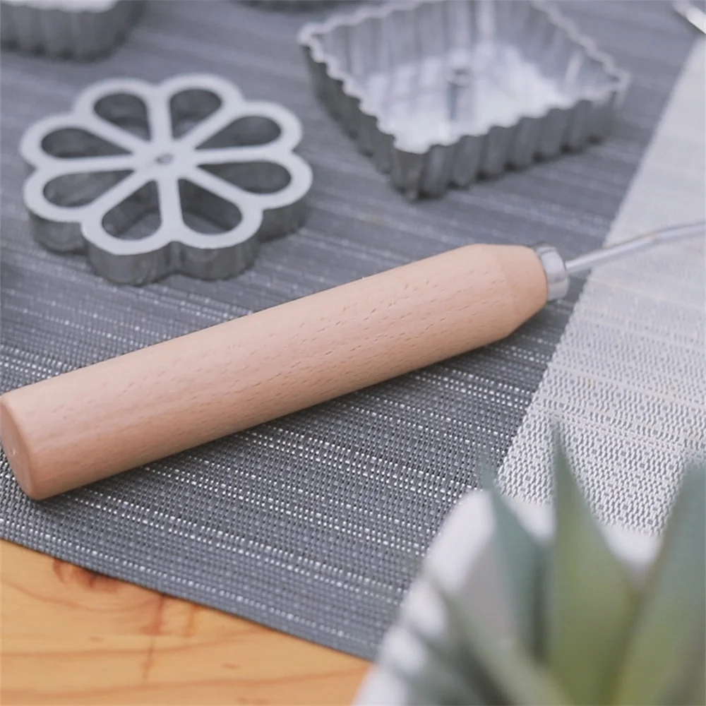Description Picture 3 of itemAluminum Swedish Rosette Iron Maker Waffle Timbale Molds Funnel Cake Ring Maker Cookie Bake Mold Bunuelos Mold Kitchen Tools
