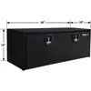 1702510 Black Steel Truck Tool Box With Aluminum Diamond Tread Door, 18 x 18 x 48 Inch, Made In The USA, Truck Box 3