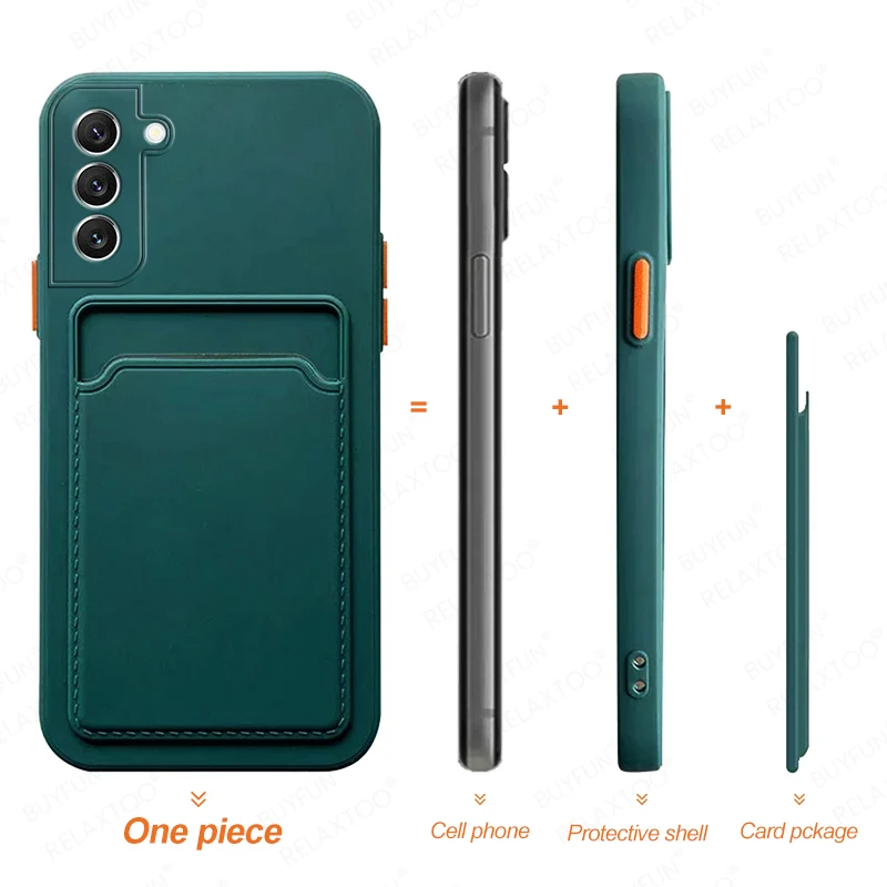 Kaarteslot Telefonshülle Fir Samsung Galaxy S22 Plus 5G Schockbeständeg Bumper Fir Samsung S22 Plus S22+ Ultra 5G Cover Capa_voghion.com