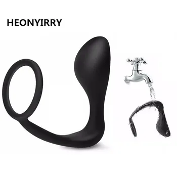 Male Prostate Massage  Anal Plug Anal Silicone Prostate Stimulator Butt Plug Delay Ejaculation Ring Sex Toys for Men Gay Fetish 1