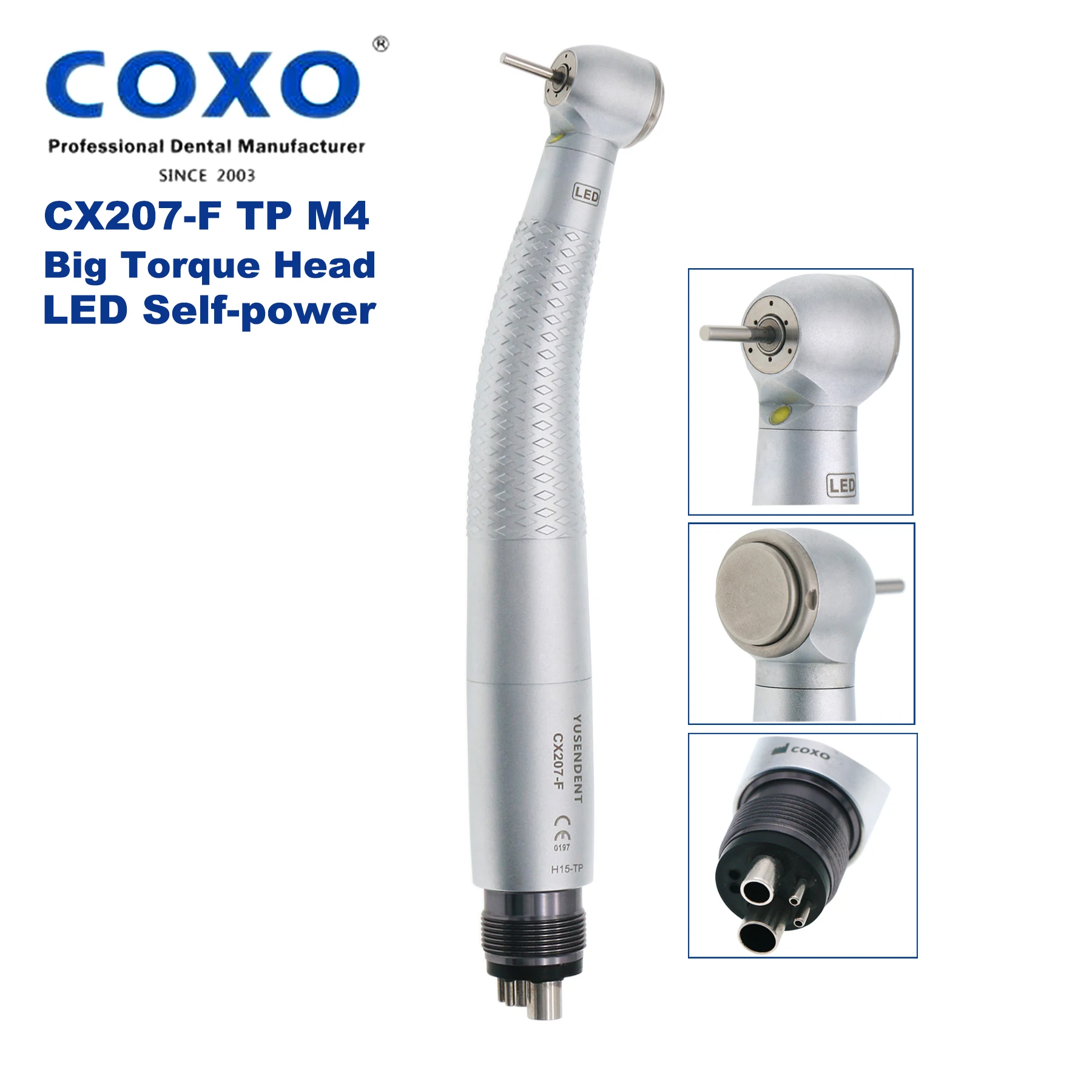 

NSK PANA MAX Type COXO YUSENDENT Dental E Generator Self Power High Speed Air Turbine Big Torque Head LED Handpiece CX207-F M4