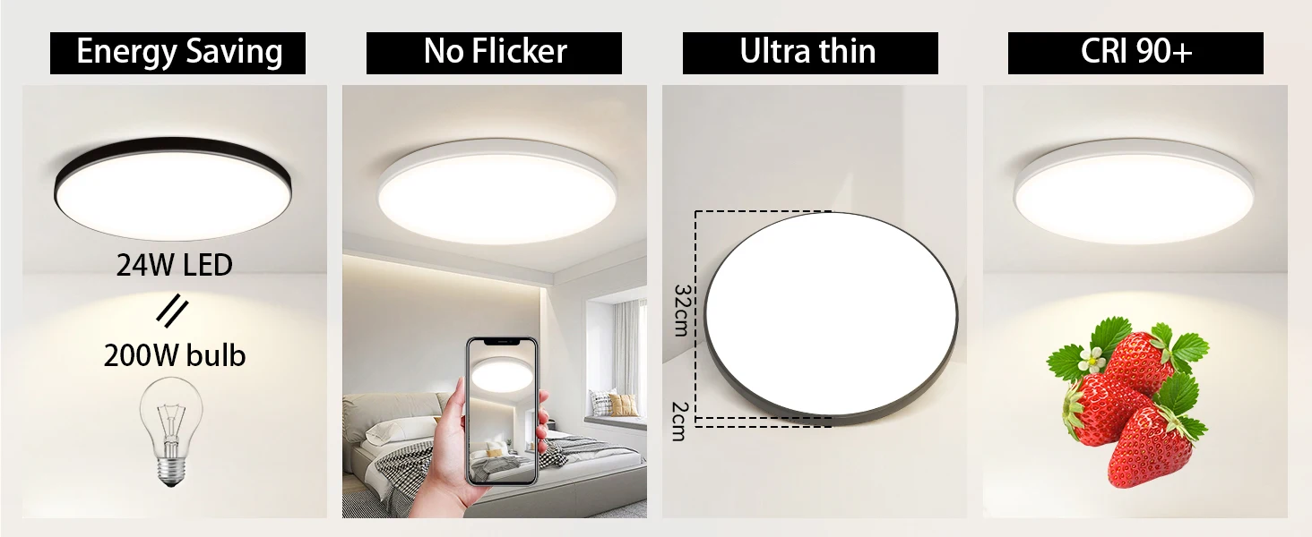 Dimmable Ceiling Light Led Panel Room Bedroom Lighting Mosquito S44b49b46741f46bd823daf44c194207eZ