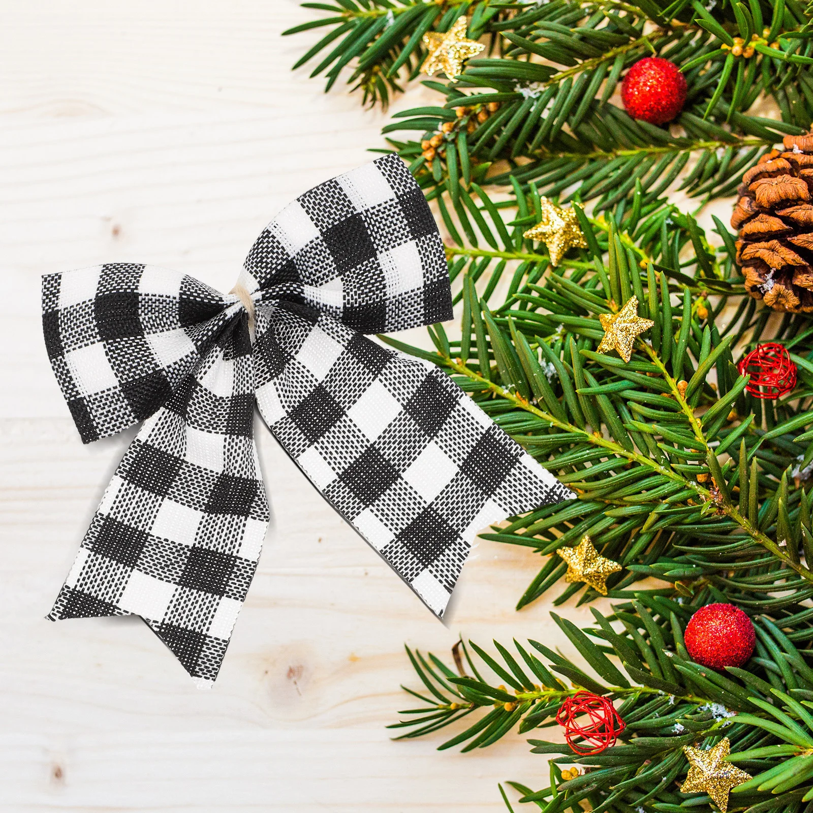 

Home Holiday Bow Ornament Christmas Ribbon Bow Christmas Party Ornament Holiday Party Supplies Decorative Bowknot