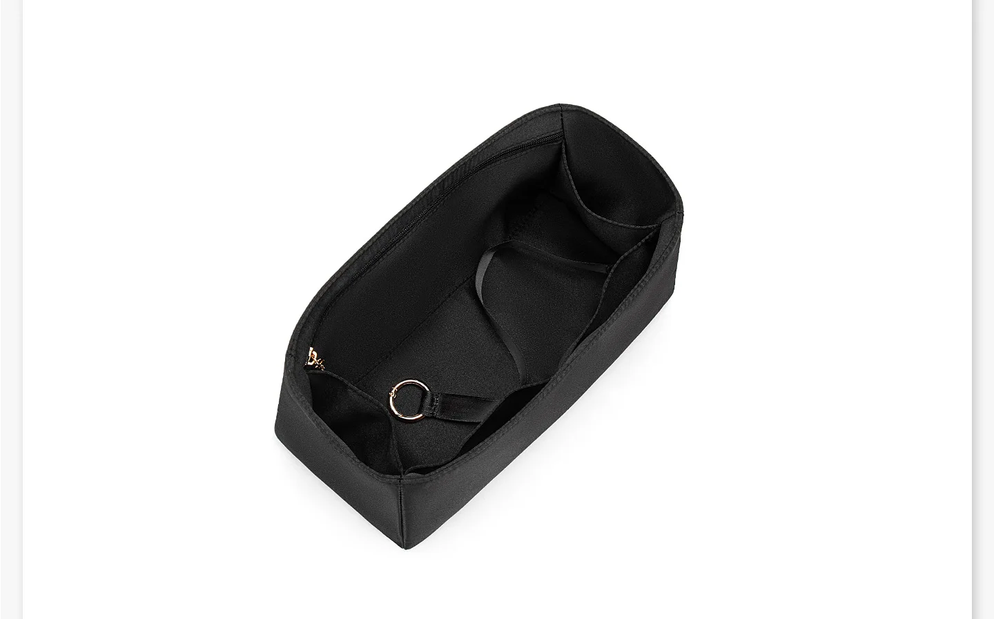 Organizer per borse in raso acetato, fodera protettiva per trucchi, per borsa hobo da 25 cm, supporto interno per borsa. - immagine 4