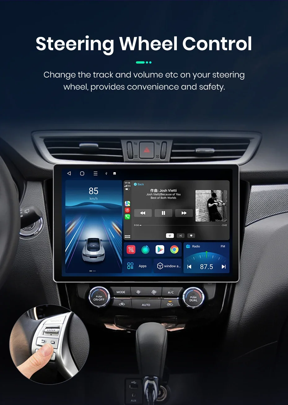 Junsun x7 series11.5 "2k drahtloses Carplay Android Auto Autoradio für Nissan Qashqai J11 X-Trail 3 T32 2014-2018 Autoradio – Detail 28