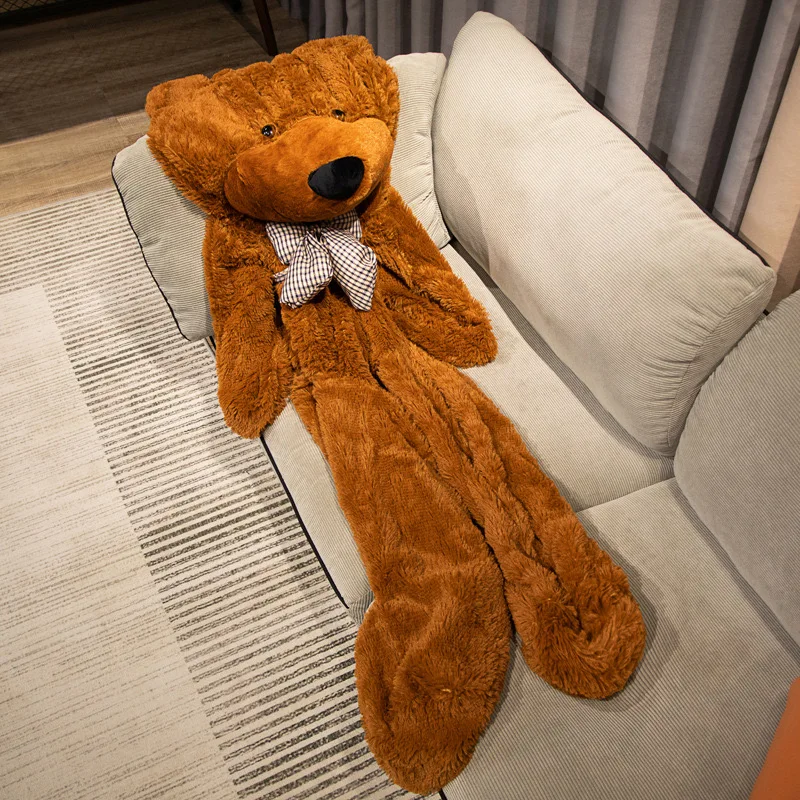 thumbnail image 1 of Oso de peluche vacío suave sin relleno de 60 a 140 cm, almohada grande para abrazar, cojín de animal, regalo de cumpleaños para niños, juguetes de peluche semiacabados, 1 of 5
