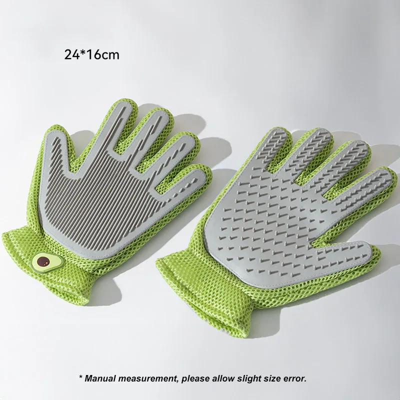 Cat Massager 1pc Dogs Grooming Glove Silicone Fabric Cats Brush Comb Shedding Hair Gloves Dogs Bath Cleaning Supplies Pet Combs