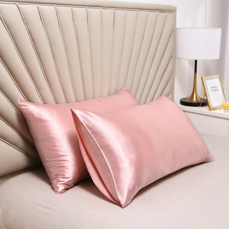 100% Silk Pillowcase Pillow Cover Silky Satin Hair Beauty Pillowcase Comfortable Pillow Case Home Decor Pillow Covers.