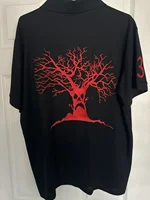 Hip Hop Short Sleeve Shirt Y2k Men Casual Embroidery Cotton Top Baseball Haunted Mound Polo Shirt America Retro Street Clothing 2