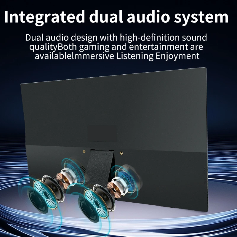 HGFRTEE 18.5인치 휴대용 모니터 120Hz RGB100%(VESA 홀 및 후면 브래킷 포함) 노트북 확장 디스플레이 ADS-IPS HDR 스크린