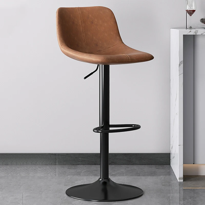 

Luxury Counter Home Bar Stools Kitchen Island Swivel Stool Elegant Backrest Height Adjustable Tabourets De Bar Furniture