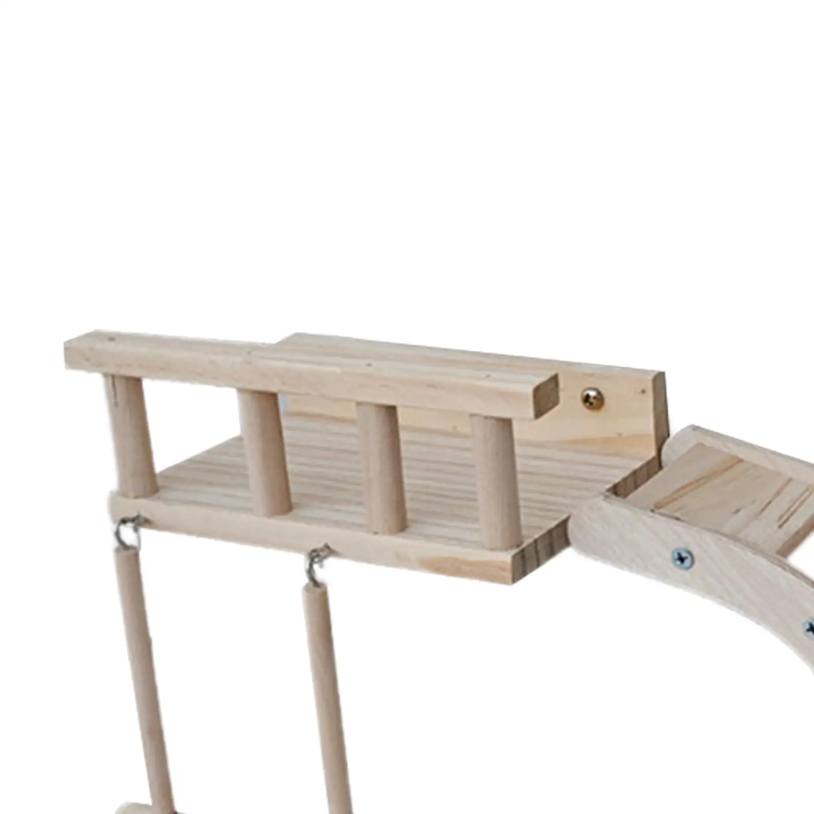 Wooden Bird Perches Bird Chewing Toy Sturdy Multiuse Birdcage Climbing Toy for Bluebird Parakeet Hamster Cockatiel Playing