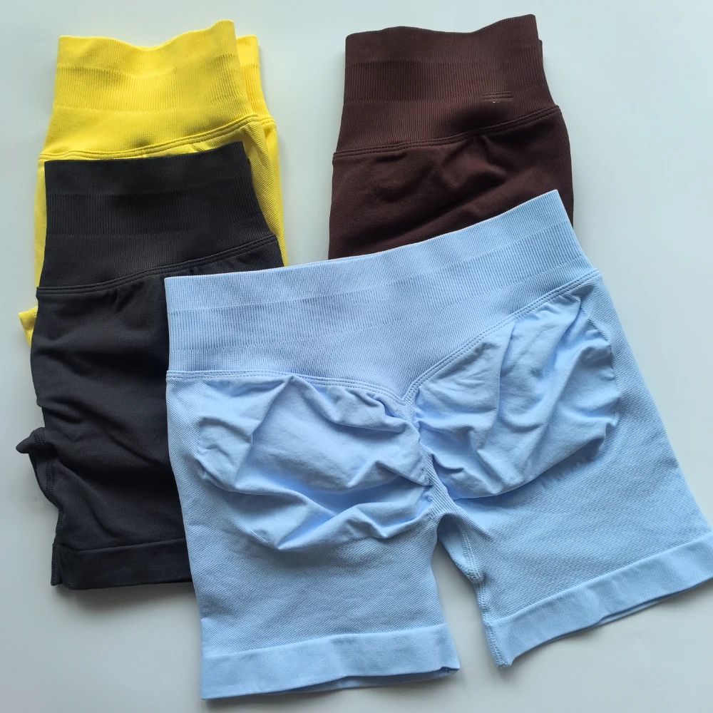 Impact Shorts Low Ribbed Band Seamless Scrunch Bum Yoga Workout Gym Booty Stretch Running Fitness Clothes sports shorts,running shorts,yoga shorts,workout shorts,seamless shorts