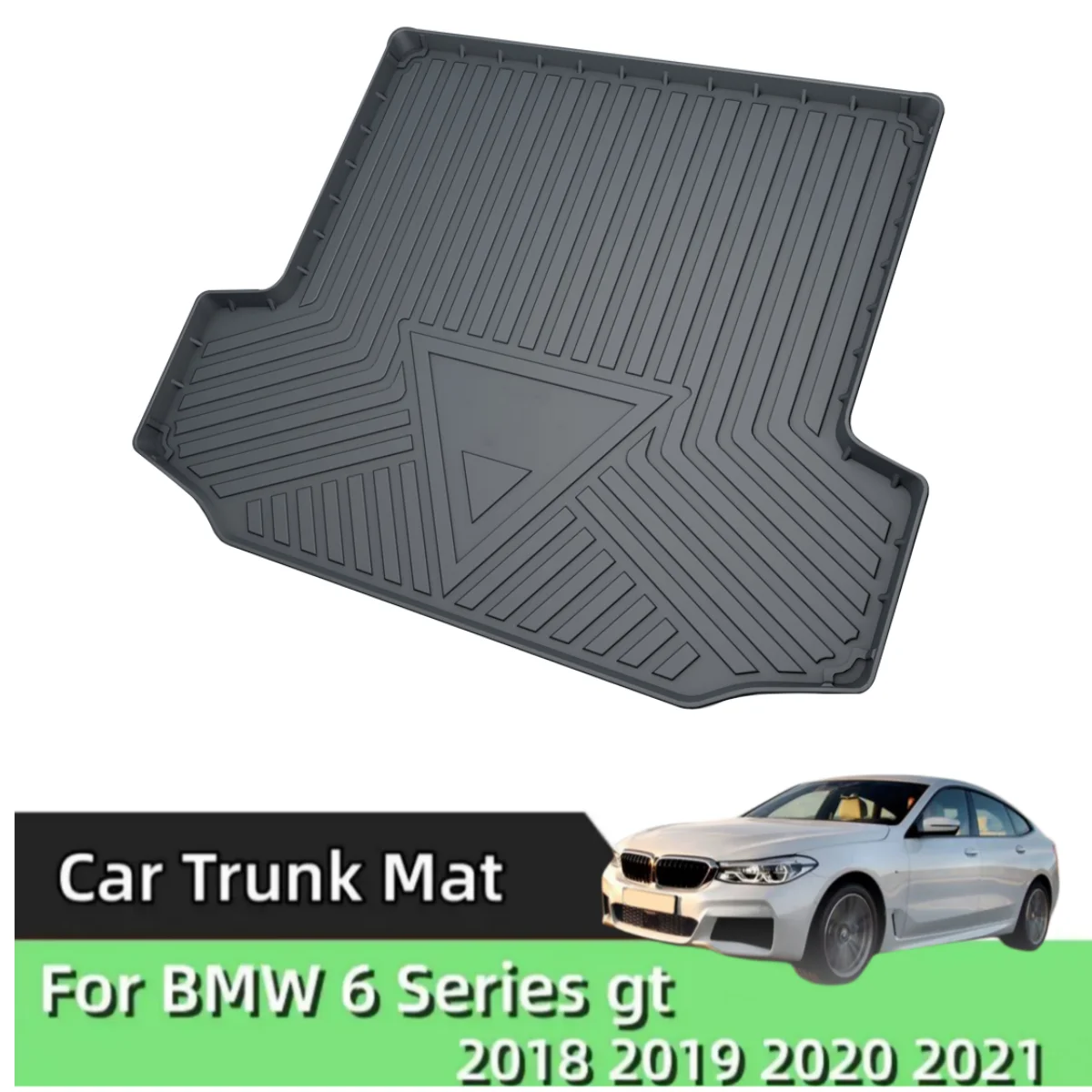 Tappetino Per Bagagliaio In Gomma Per Bmw Serie 6 Gran Turismo 2018 2019 2020 2021 Impermeabile 3D Tpe Car Rear Trunk Mat Storage Box Pad Parts