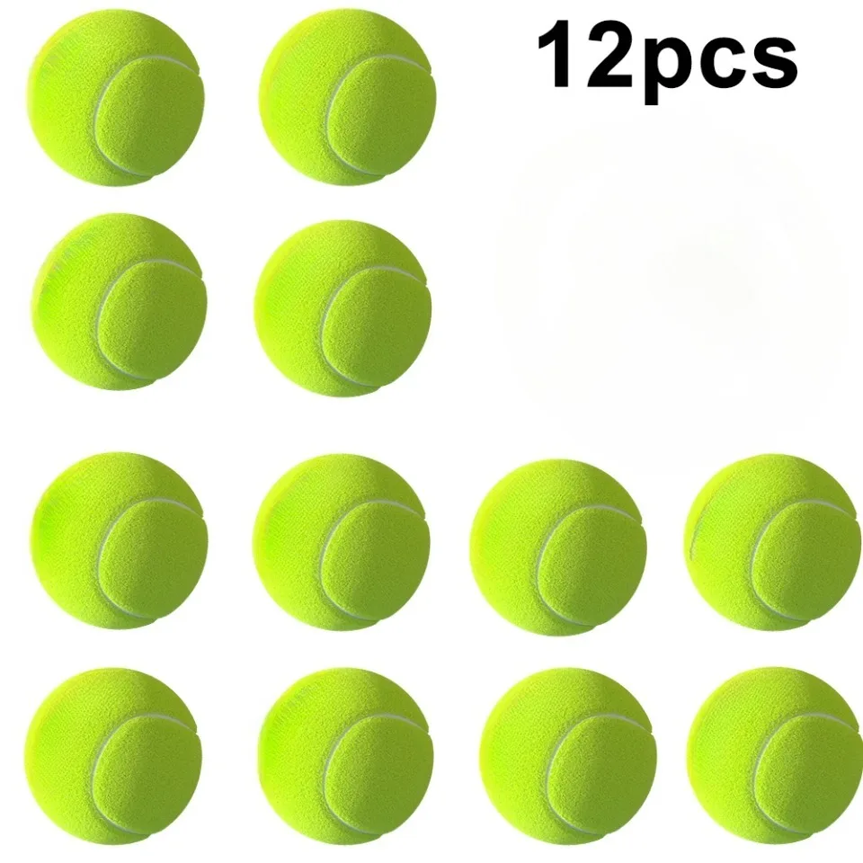 Tennis Balls 6/12pcs with Mesh Carry Bag Practice High Elasticity Pet Dog Playing Outdoor Training