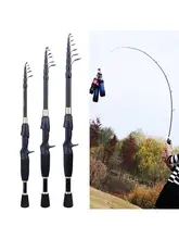  YFASHION Telescopic Fishing Rod Ultra-light Spinning Casting Fishing Rod Carbon Fiber Ultra-short 1.8/2.1/2.4 Fishing Rod Tackle 