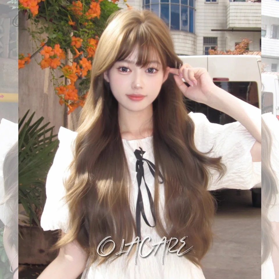 Synthetic Copper Ginger Curly Wavy Wig for Women