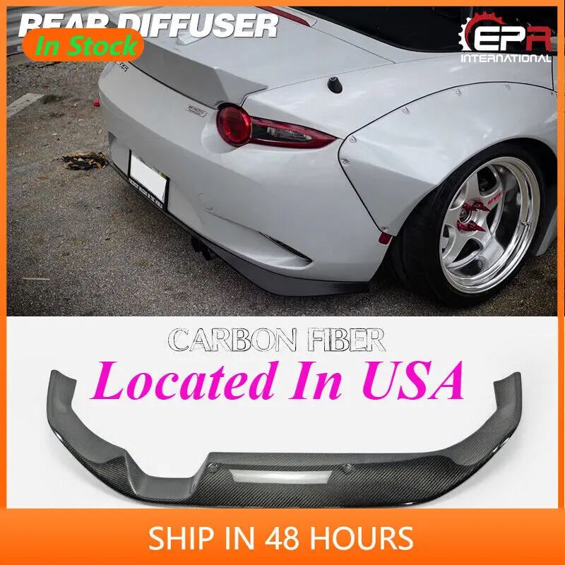 

For MX5 ND5RC Miata Roadster RocketBunny Style Carbon Fiber Rear Lip Diffuser