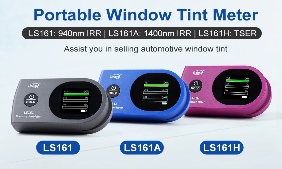 Window Tint Meter TSER Tester 0.8mm Solar Film VLT IR UV Transmission Tint Meter