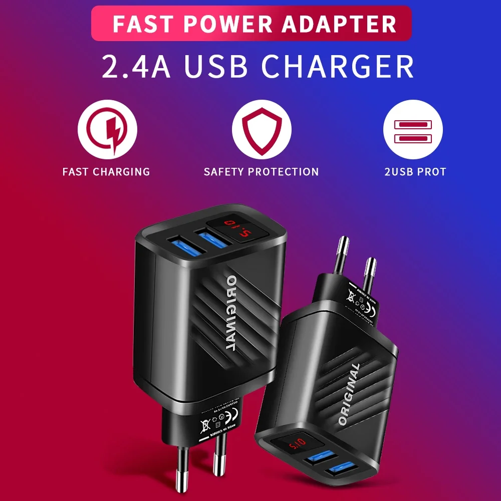18W USB Fast Charging Charger Mobile Phone Adapter For iPhone Samsung Xiaomi Huawei QC 3.0 Wall Charger EU US UK Plug Travel