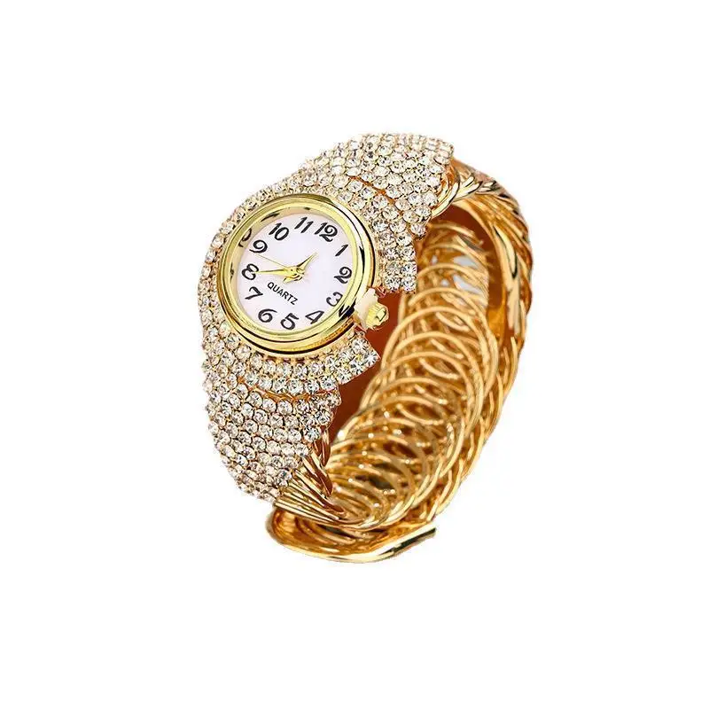 Ladies Watch,Fashionable multifunctional women's light luxury diamond inlaid quartz bracelet watch