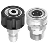 Pressure Washer Quick Connect Fittings M22 14mm to 3/8 Inch Pressure Washer Hose & Gun Adapter Max 4000PSI Car Wash Coupler 3