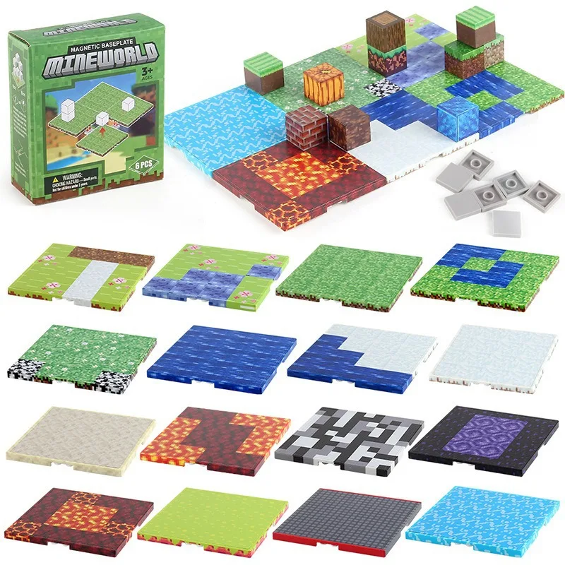 Magnetic Building Blocks Toy Set with Variety Baseplates